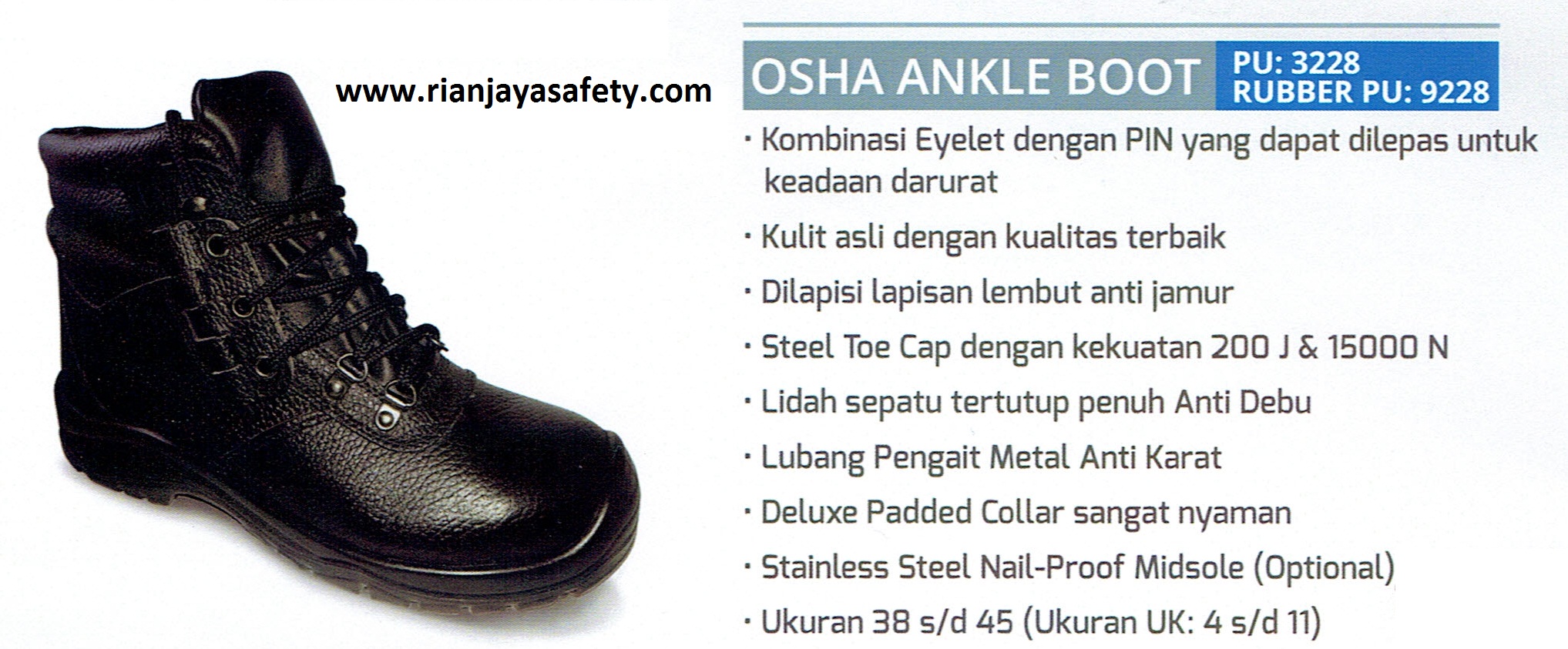 Manfaat Sepatu Ankle Boot Safety?