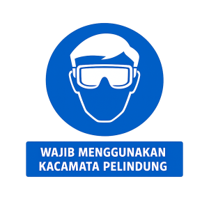simbol perintah wajib menggunakan kacamata pelindung